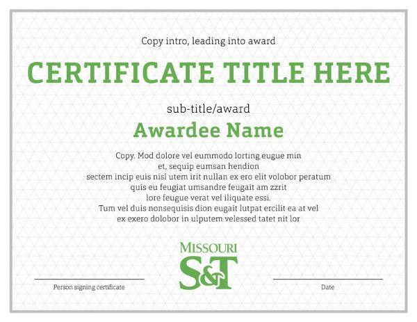 InDesign Certificate Picture