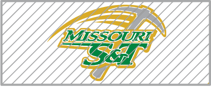 Missouri S&T Athletics Logo With Grey Grid Overlay