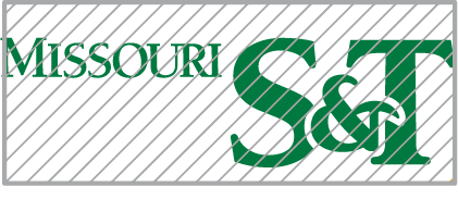 Missouri S&T Logo Rearranged With Grey Grid Overlay