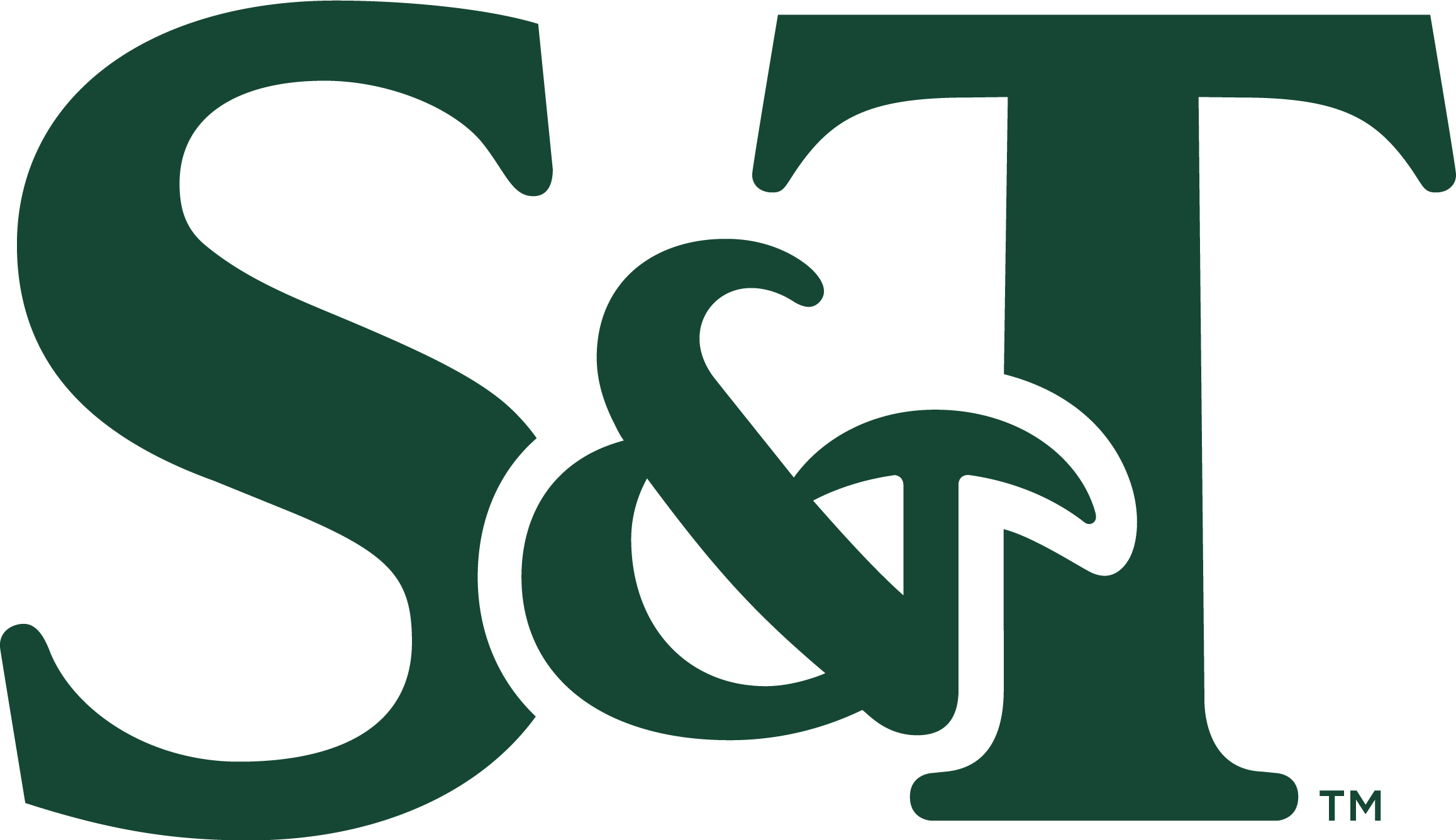 This logo only shows the S&T (in Miner Green)
