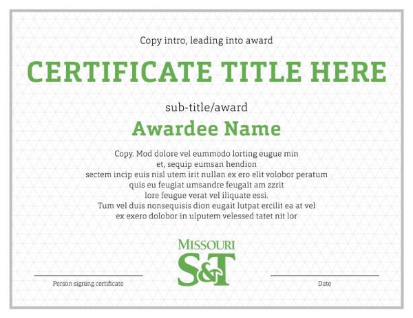 InDesign Certificate Picture